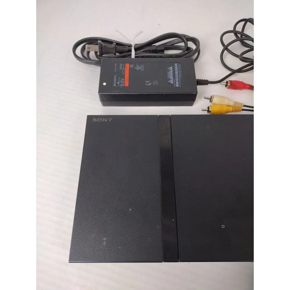Sony Black Gaming Console with Controller